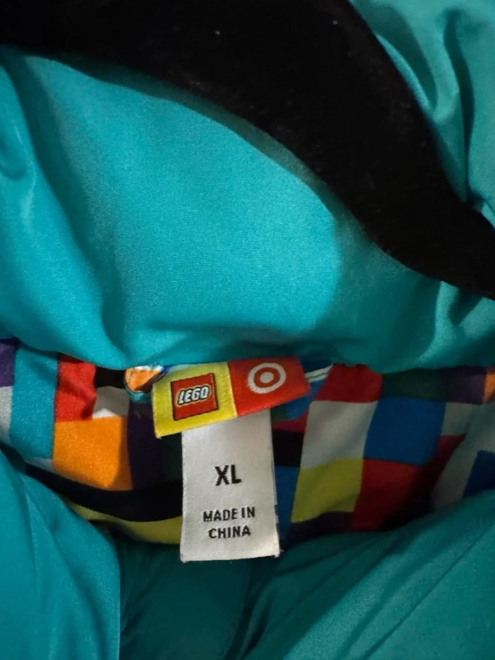 LEGO x Target Convertible Puffer Jacket – Teal/Green/Black – Size XL